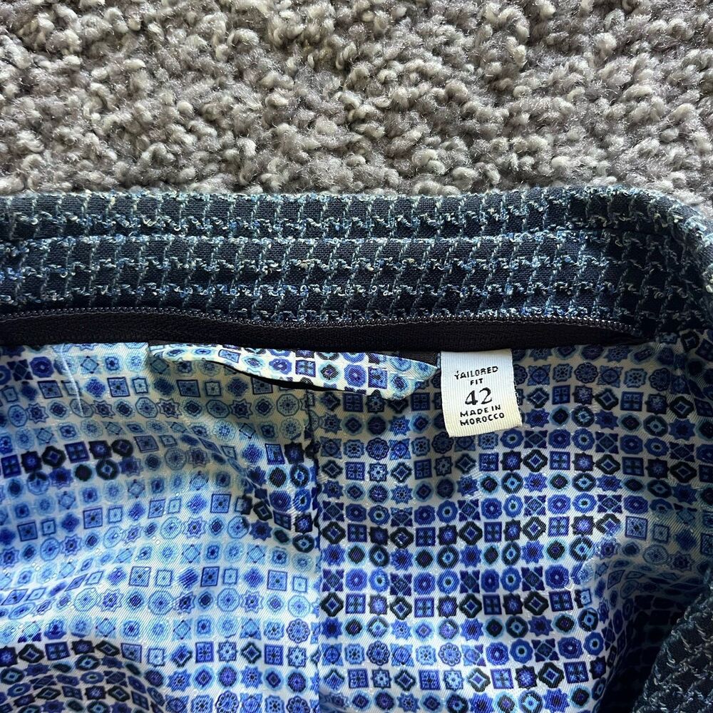 Robert Graham Blazer Downhill Sport Jacket Blue Gingham 2-Button Mens 42 Slim - Picture 6 of 10
